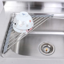 Load image into Gallery viewer, Triangle Roll Up Dish Drying Rack
