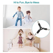 Load image into Gallery viewer, Bed Sheet Fasteners, 8 Pack Adjustable Triangle  Elastic Band Straps
