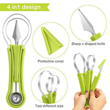 Load image into Gallery viewer, 4 in 1 Stainless Steel Fruit Tool Set
