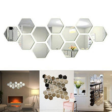 Load image into Gallery viewer, Hexagonal Mirror Wall Sticker
