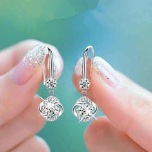 Load image into Gallery viewer, Crystal Four Leaf Clover Earrings
