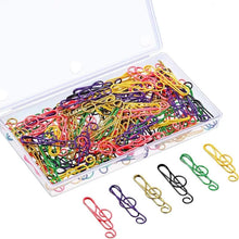 Load image into Gallery viewer, Music Multicoloured Metal Paper Clips
