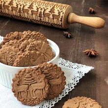 Load image into Gallery viewer, Hirundo Christmas Embossing Rolling Pin
