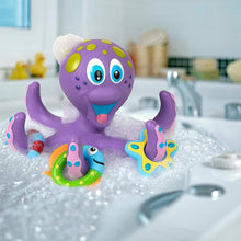 Load image into Gallery viewer, Floating Purple Octopus with 3 Hoopla Rings
