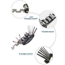 Load image into Gallery viewer, Hirundo 16-in-1 Chrome Plating EDC Multitool
