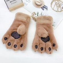 Load image into Gallery viewer, Plush bear claw gloves

