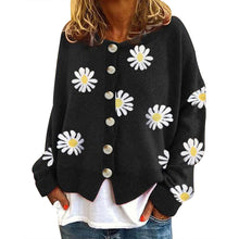 Load image into Gallery viewer, Knit Sweater Button Long Sleeve Loose Cardigan
