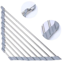 Load image into Gallery viewer, Triangle Roll Up Dish Drying Rack
