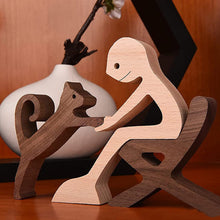 Load image into Gallery viewer, Gift For Pet Lovers - Wood Sculpture Table Ornaments - The Love Between You And Your Fur-Friend
