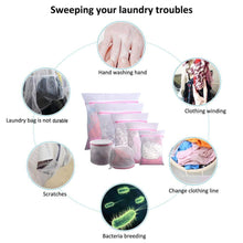 Load image into Gallery viewer, Wash Bags Set of 7 Mesh Lingerie Laundry Bags with Zipper
