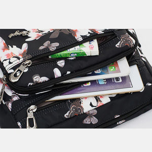 Women's Multi-Pocket Nylon Shoulder Handbag