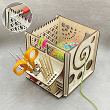 Load image into Gallery viewer, All-in-one Wooden Yarn Bowl - Multifunctional knitting tool
