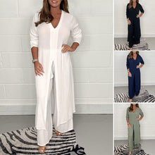 Load image into Gallery viewer, Casual Two Pieces Suit With Long Top &amp; Matching Trouser
