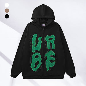 Letter Embroidered Hoodie