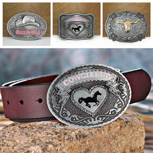 Load image into Gallery viewer, Cowboy Hat Alloy Belt Buckle
