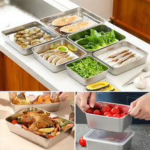 Load image into Gallery viewer, Stainless Steel Square Plate (With Lid)
