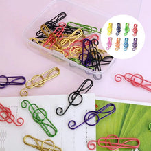 Load image into Gallery viewer, Music Multicoloured Metal Paper Clips
