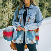 Load image into Gallery viewer, LAPEL POCKET DENIM RETRO JACKET
