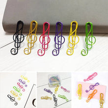 Load image into Gallery viewer, Music Multicoloured Metal Paper Clips
