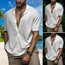 Load image into Gallery viewer, Men&#39;s Retro Casual Solid Color Shirt
