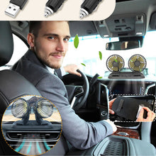 Load image into Gallery viewer, Dual Head Car Auto Cooling Air Circulator Fan
