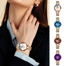 Load image into Gallery viewer, Starry Diamond Dial Ladies Waterproof Watch
