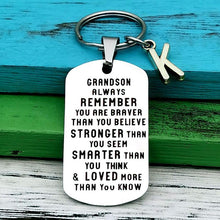 Load image into Gallery viewer, To My Grandson Granddaughter Son Daughter Gift Lettering Keychain
