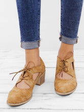 Load image into Gallery viewer, Women Cutout Lace-up Low Heel Daily Fashion Sandals
