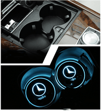 Load image into Gallery viewer, 7 Colors Led Changing USB Charging Car Logo Cup Lights up Holder
