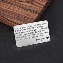 Load image into Gallery viewer, Stainless Steel Cards Lettering Gift Wallet Holder

