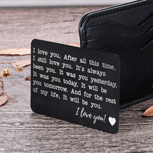 Load image into Gallery viewer, Stainless Steel Cards Lettering Gift Wallet Holder
