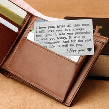 Load image into Gallery viewer, Stainless Steel Cards Lettering Gift Wallet Holder
