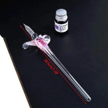 Load image into Gallery viewer, Glass Calligraphy Pen Set with Ink and Pen Rest
