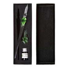 Load image into Gallery viewer, Glass Calligraphy Pen Set with Ink and Pen Rest
