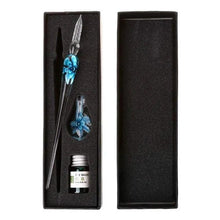 Load image into Gallery viewer, Glass Calligraphy Pen Set with Ink and Pen Rest
