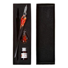 Load image into Gallery viewer, Glass Calligraphy Pen Set with Ink and Pen Rest
