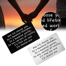 Load image into Gallery viewer, Stainless Steel Cards Lettering Gift Wallet Holder
