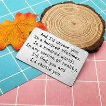 Load image into Gallery viewer, Stainless Steel Cards Lettering Gift Wallet Holder
