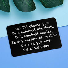 Load image into Gallery viewer, Stainless Steel Cards Lettering Gift Wallet Holder
