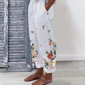 Women's Leisure Printed Pocket Casual Pants