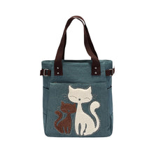Load image into Gallery viewer, Large Capacity Cat Printing Canvas Shoulder Bag
