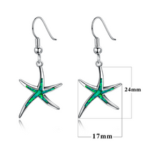 Load image into Gallery viewer, Starfish Earrings with Hoops
