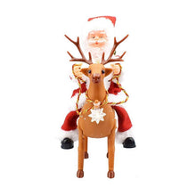 Load image into Gallery viewer, Santa Claus doll shaking the hips，Chimney Climbing Santa Claus，Santa Claus Riding An Electric Reindeer
