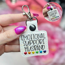 Load image into Gallery viewer, 🌈Emotional Support Rainbow Hearts Keychain💕
