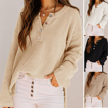 Load image into Gallery viewer, Button Solid Sweater

