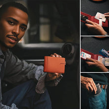 Load image into Gallery viewer, Genuine Leather Anti-theft Swipe Card Holder
