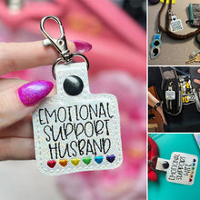 Load image into Gallery viewer, 🌈Emotional Support Rainbow Hearts Keychain💕
