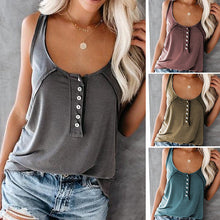 Load image into Gallery viewer, Sleeveless Solid Color Casual Shirt
