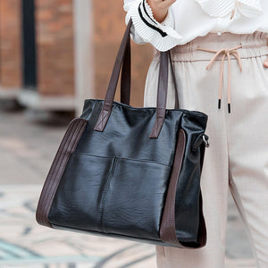Large-Capacity Texture Soft Leather Handbag
