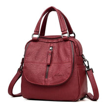 Load image into Gallery viewer, Fashion Leather Multipurpose Backpack Shoulder Handbag
